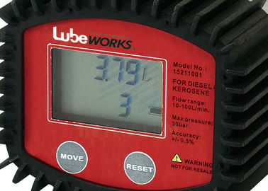 バッテリー電力低下ライト/液体流量計が付いている高精度な 30 リットルのデジタル オイルのメートル